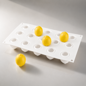 15-Cavity Lemon Shaped Silicone Baking Mold
