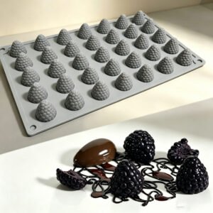 35-Cavity Blackberry Shape Silicone Mold for Chocolate Candy Soap Making
