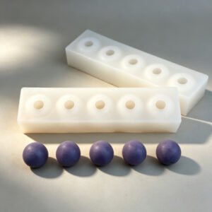 2 Pack Integrated Grape Round Silicone Mold, Easy Demolding, Smooth & Full Shape, Friendly for Beginners, for DIY Soap & Candle Making