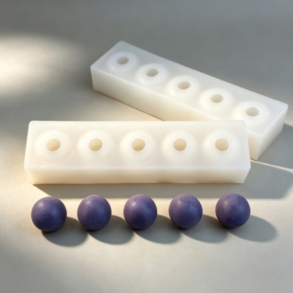 2 Pack Integrated Grape Round Silicone Mold, Easy Demolding, Smooth & Full Shape, Friendly for Beginners, for DIY Soap & Candle Making