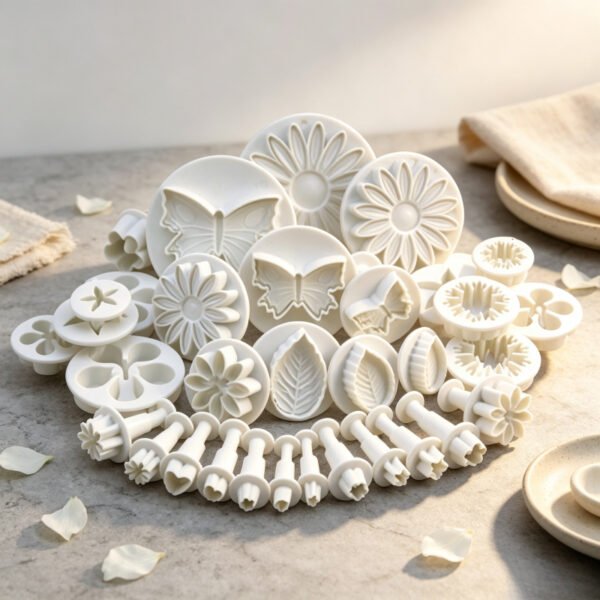 10 Styles 33Pcs Plunger Cutters Set, Flower Leaf Butterfly Spring Press Molds for Soap & Candle DIY Craft
